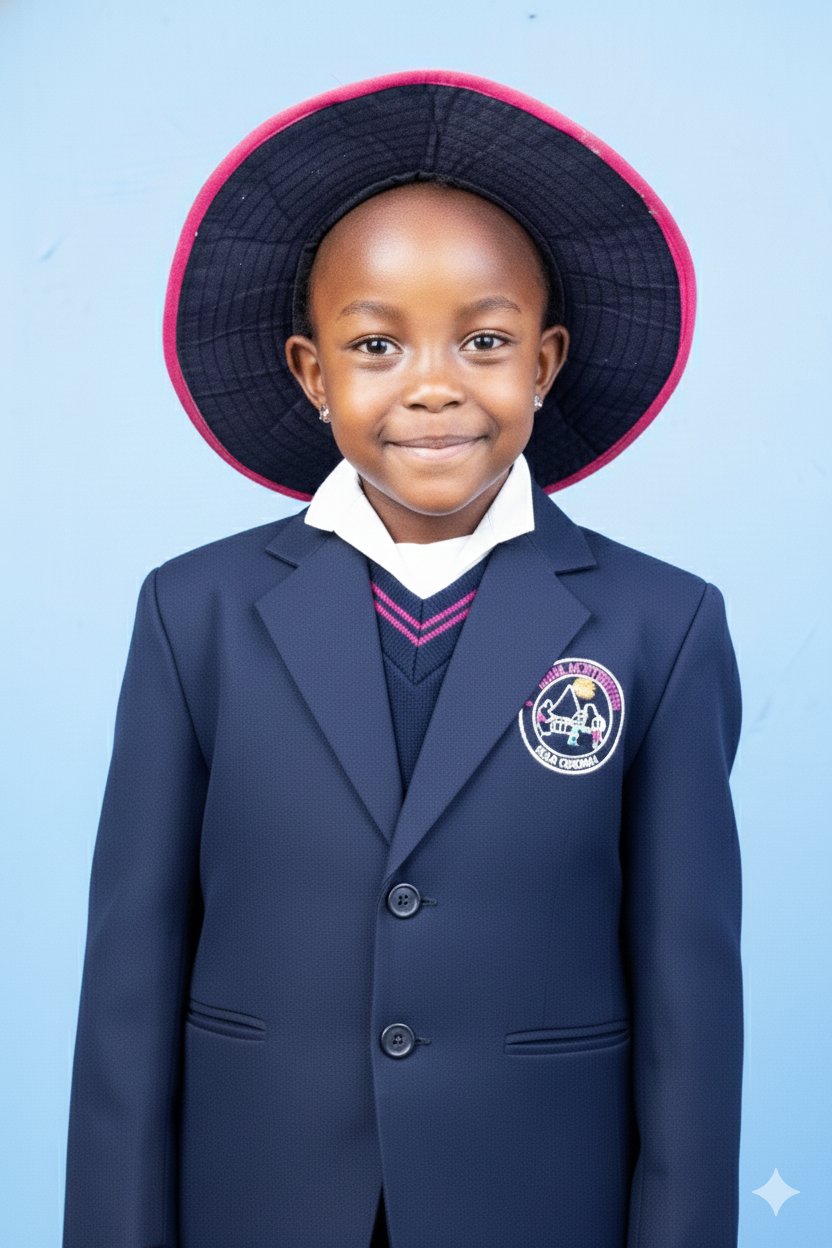 Learner in Khaya Montessori uniform